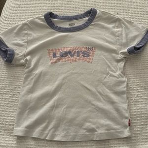 white with purple levis cropped top